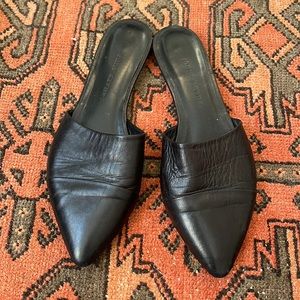 Jenni Kayne black leather mules size 39.5